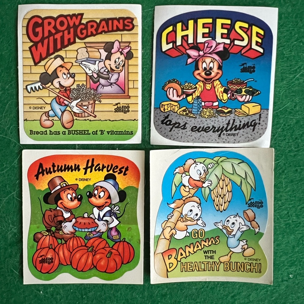Vintage Mello Smello Scratch and Sniff Disney Stickers,collector’s series